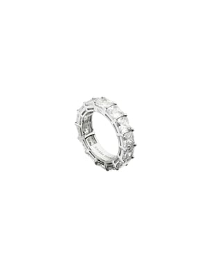 Chiara Ferragni - Herren/Damen Unisex Poliert Hochzeitstag. Bandring (Kristall)