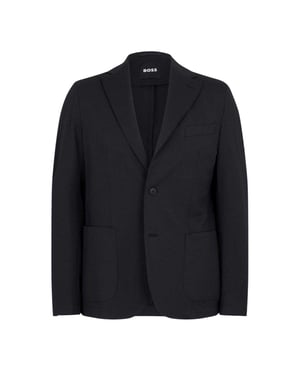 Boss - Blazer für Herren, Seersucker, Schmal (Schwarz)