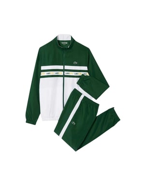 Lacoste - Trainingsanzug-Set für Herren, Tennis (Grün/Weiß)