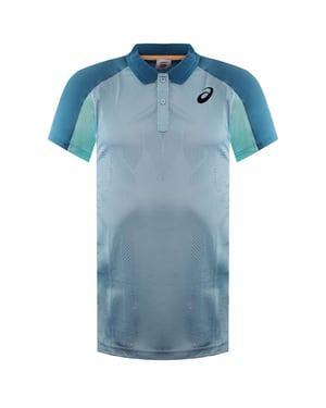 Asics Match Actibreeze Herren Blau Tennis Polo-Shirt