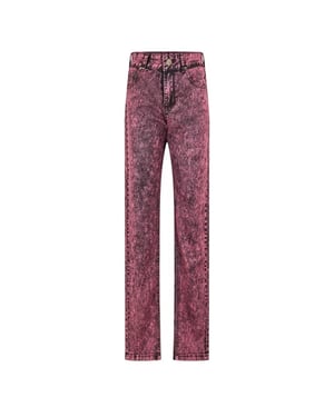 Criminal Damage - "SOS" Jeans für Herren (Burgunderrot)