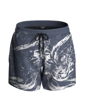 Wassertiger-Logo-Schwimmshorts in Grau