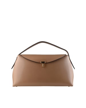 Toteme T-Lock Handtasche Kamel