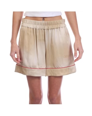 Off-White - Schlafanzug-Shorts für Damen (Beige)