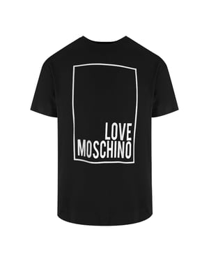 Moschino Box Logo Schwarzes T-shirt