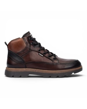 Pikolinos Herren dunkelbraune Leder-Schnürstiefel – Vigo
