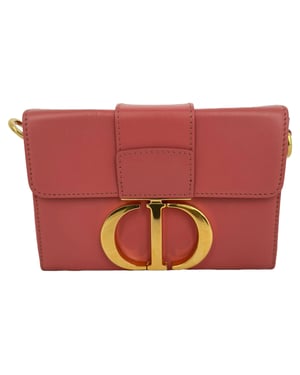 Dior 30 Montaigne Box Bag Schultertasche aus rosafarbenem Leder