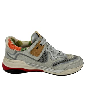 Gucci Ultrapace Low Top Sneaker in Silber Glitzer