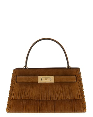 Tory Burch Braune Rindsleder-Handtasche