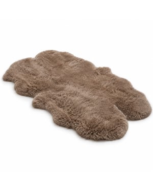 Echter Schafsfell-Pilz-Quad natürlicher, fluffiger, seidiger, weicher echter Wollteppich