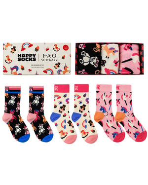 Happy Socks 3er-Pack Mehrfarbiges Einhorn Geschenkset