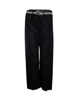 Ann Demeulemeester Hose mit gestreiftem Gürtel