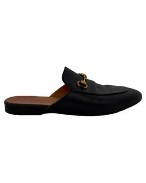Gucci Princetown Mules aus schwarzem Leder