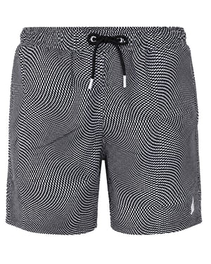 Nautica 15cm Riker Herren Schwimmshorts Schwarz/Weiß