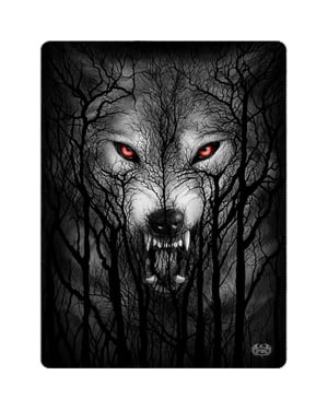 Spiral - "Forest Wolf" Zweiseitig Decke, Fleece (Schwarz)