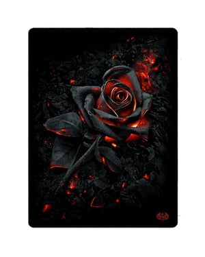 Spiral - Verbrannte Rose Decke, Fleece, Zweiseitig (Schwarz)