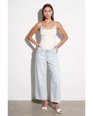 Spitzen Ärmellose Slim-Fit Body Bluse