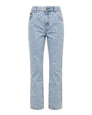 Jeans Mit Geradem Schnitt