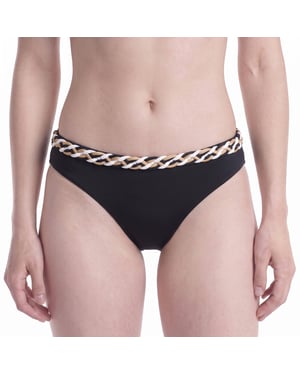 Damen Bikini-Höschen mit geflochtenem Bund 50561359