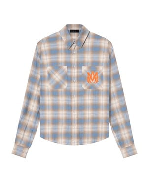 Amiri Ma Vintage Stencil Plaid Blau