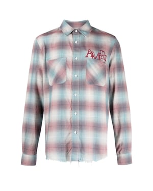 Amiri Staggered Plaid Flanell Blaugrün/rot