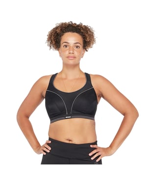 Champion - "Ultimate Run" Sport-BH für Damen, Stoßdämpfer (Schwarz)