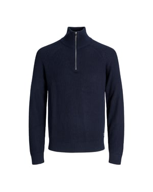 Jack & Jones Pannel Knit Half Zip  Blau