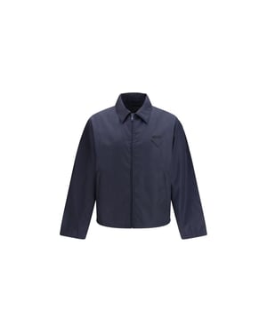 Prada Blaue Nylon Shell-Jacke