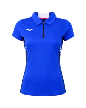 Mizuno Wom Hex Rect Damen Blau Polo-Shirt