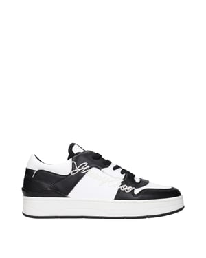 Jimmy Choo schwarze Leder-Sneaker