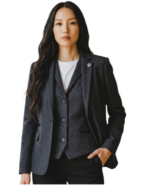 Damen-Zweiteiliger Woll-Blazer-Blazer-Blazer-Blazer für Frauen – WS-1