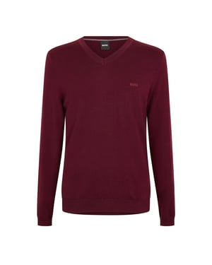 Boss - "Batisse" Pullover Top V-Ausschnitt für Herren (Dunkelrot)
