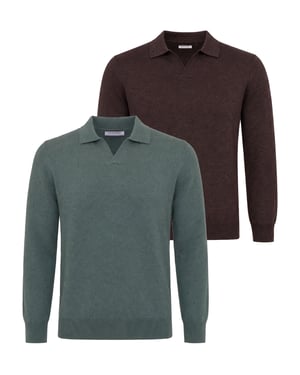 Pullover 2Er-Pack Pullover Mit Polokragen