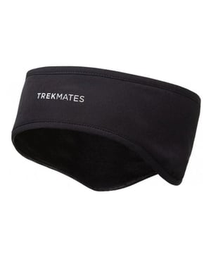 TREKMATES Winddichtes, atmungsaktives Softshell-Stirnband für Wandern und Laufen - Schwarz