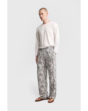 Herren Baumwoll Blumenmuster Strickhose
