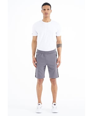 Tommy Life Strick-Sweatshorts für Herren - Dunkelgrau