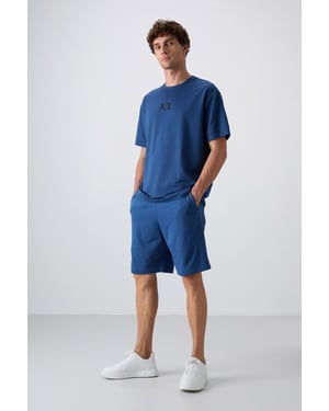 Tommy Life Cotton-Blend-Shorts für Herren - Saphir