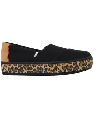 Toms Alpargata Boardwalk Damen schwarze Espadrilles
