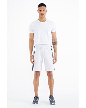 Tommy Life Herren Strick-Sweatshorts - Hellgrau