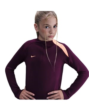 Nike - "Strike" Drill-Top für Kinder, mit kurzem Reißverschluss (Bordeaux)