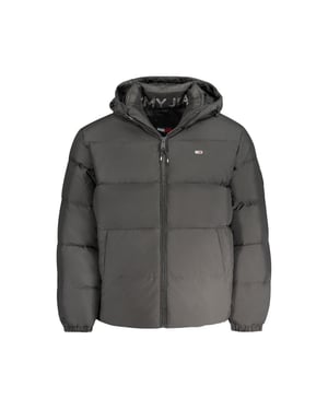 Tommy Hilfiger schwarze Polyester Herrenjacke