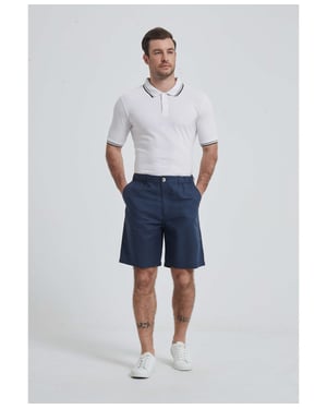 William de Faye – Leinenshorts – Blau
