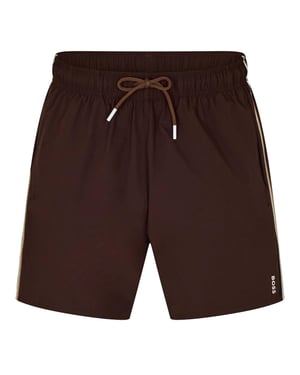 Boss - "Iconic" Badeshorts für Herren (Dunkelbraun)