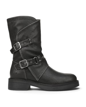 Blowfish Malibu Damen halbhohe Bikerstiefel aus schwarzem Kunstleder - Venice-2
