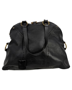 Yves Saint Laurent Oversized Muse Shopper Tasche aus schwarzem Kalbleder