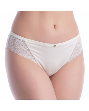 Boss Klassische Spitzenunterhose für Damen, Modell 50556187 - Weiß
