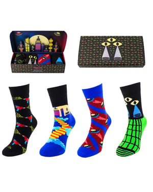 Happy Socks 4er-Pack Mehrfarbiges Space Geschenkset