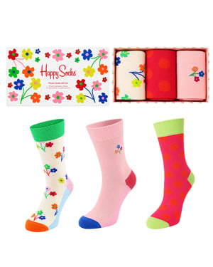 Happy Socks 3er-Pack Multicolor Blumen Geschenkset