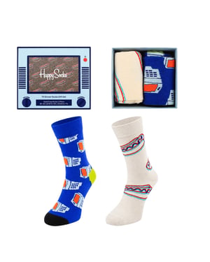Happy Socks 2er-Pack Multicolor TV Dinner Geschenkset