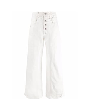 Diesel – D-Laly-SP – Flare-Fit-Jeans in Weiß